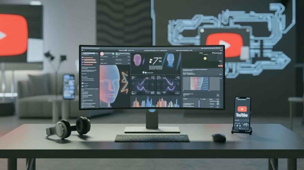 AI tools for YouTube automation workspace